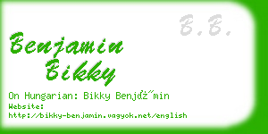 benjamin bikky business card